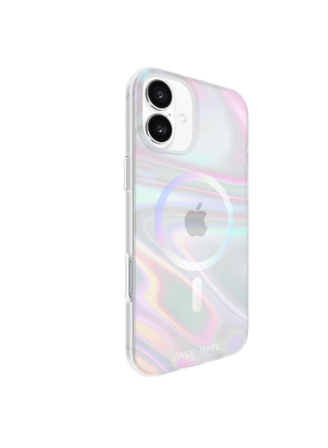 كايس مايت حافظة فقاعات الصابون مع ماغسيف لهاتف آبل آيفون 16 بلس 6.7" 2024 | حماية من السقوط حتى 12 قدم مع طلاء مضاد للخدش ومضاد للاصفرار، حواف مرتفعة، حافظة عصرية، شحن لاسلكي - - Image 2