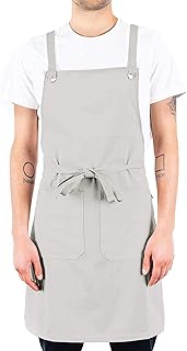 Caldo Caldo Crossback Kitchen Apron for Cooking- Mens and Womens Professional Chef or Server Bib Apron - Adjustable Crossback  - Image 1