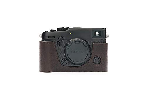 BolinUS X-Pro3 Camera Case, BolinUS Handmade Genuine Real Leather Half Camera Case Bag Cover for Fujifilm Fuji X-Pro3 XPro3 X-Pro2 XPro2 Camera Bottom Opening Version + Hand Strap (Coffee) - Image 1