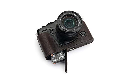 BolinUS X-Pro3 Camera Case, BolinUS Handmade Genuine Real Leather Half Camera Case Bag Cover for Fujifilm Fuji X-Pro3 XPro3 X-Pro2 XPro2 Camera Bottom Opening Version + Hand Strap (Coffee) - Image 5
