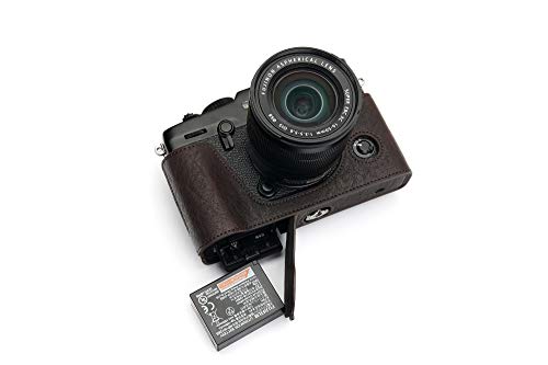 BolinUS X-Pro3 Camera Case, BolinUS Handmade Genuine Real Leather Half Camera Case Bag Cover for Fujifilm Fuji X-Pro3 XPro3 X-Pro2 XPro2 Camera Bottom Opening Version + Hand Strap (Coffee) - Image 4