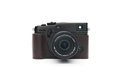 BolinUS X-Pro3 Camera Case, BolinUS Handmade Genuine Real Leather Half Camera Case Bag Cover for Fujifilm Fuji X-Pro3 XPro3 X-Pro2 XPro2 Camera Bottom Opening Version + Hand Strap (Coffee) - Image 2