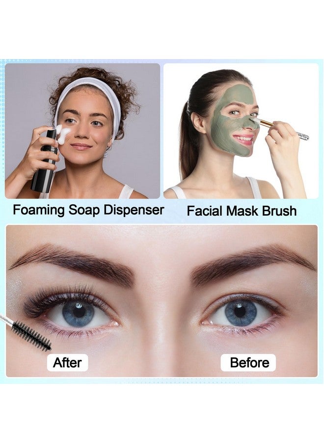 Zhehao 80 Pcs Lash Shampoo Bottle Brushes Set 20 Eyelash Shampoo Dispensers 20 Reusable Eyelash Aftercare Bag 20 Empty Lash Brushes Pipes 20 Lash Shampoo Brushes Girls Valentines Gift(Black) - Image 5