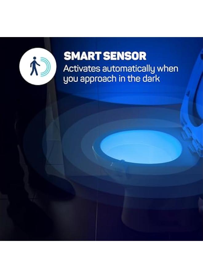 2 Pack Toilet Bowl Night Light with Motion Sensor. Funny and Useful Gadget for Bathroom. Novelty Birthday Gift Idea for Guys, Men, Mom, and Brother. Great Stocking Stuffer! - Image 4