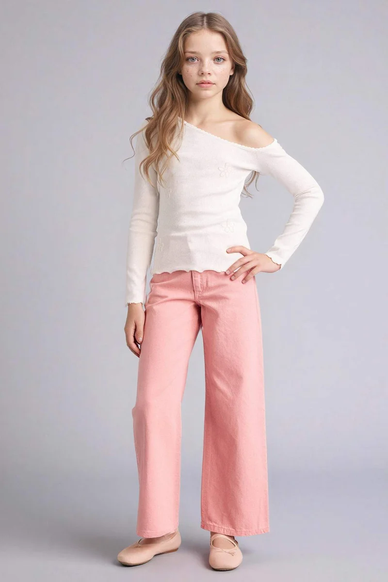 DeFacto Girl Wide Leg Gabardine Trousers