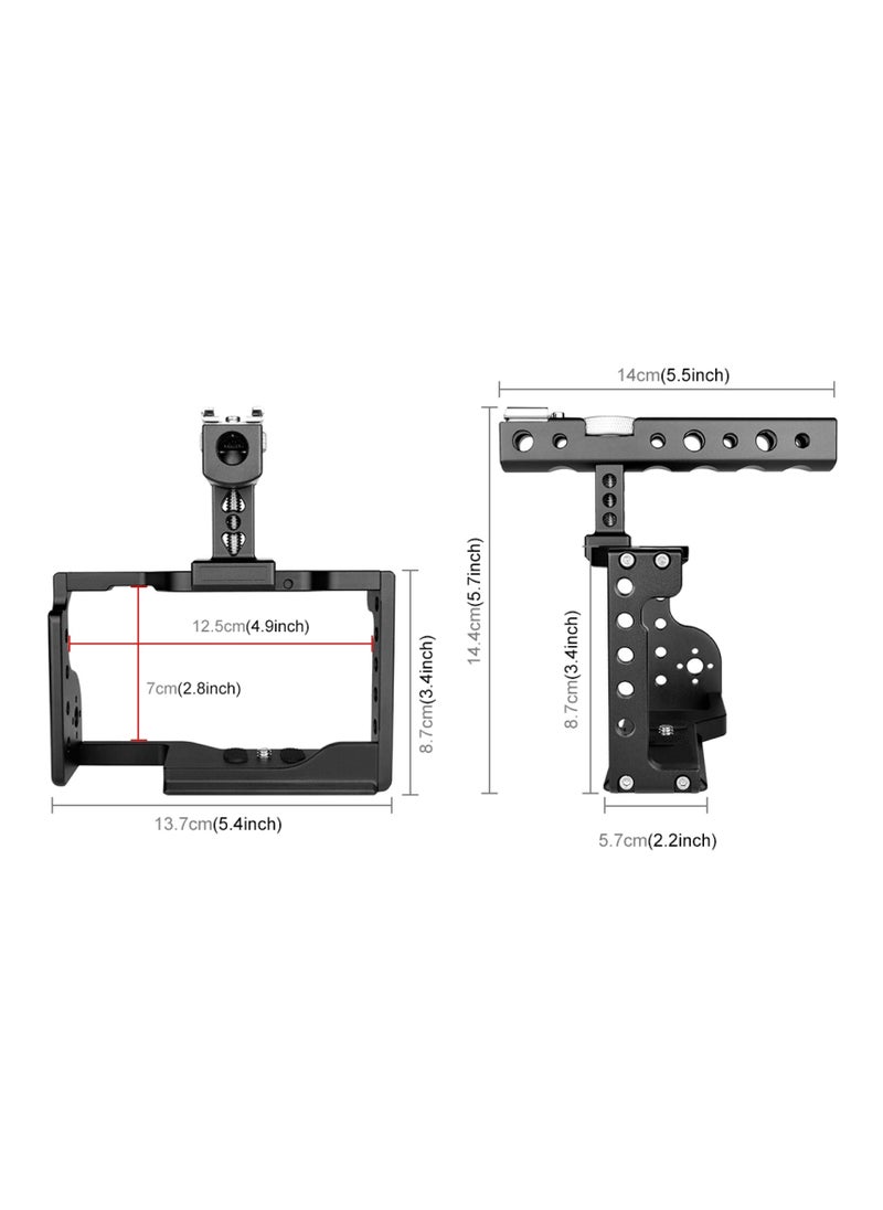 PULUZ - PULUZ Video Camera Cage Stabilizer with Handle for Sony A6600 / ILCE-6600 - Image 1