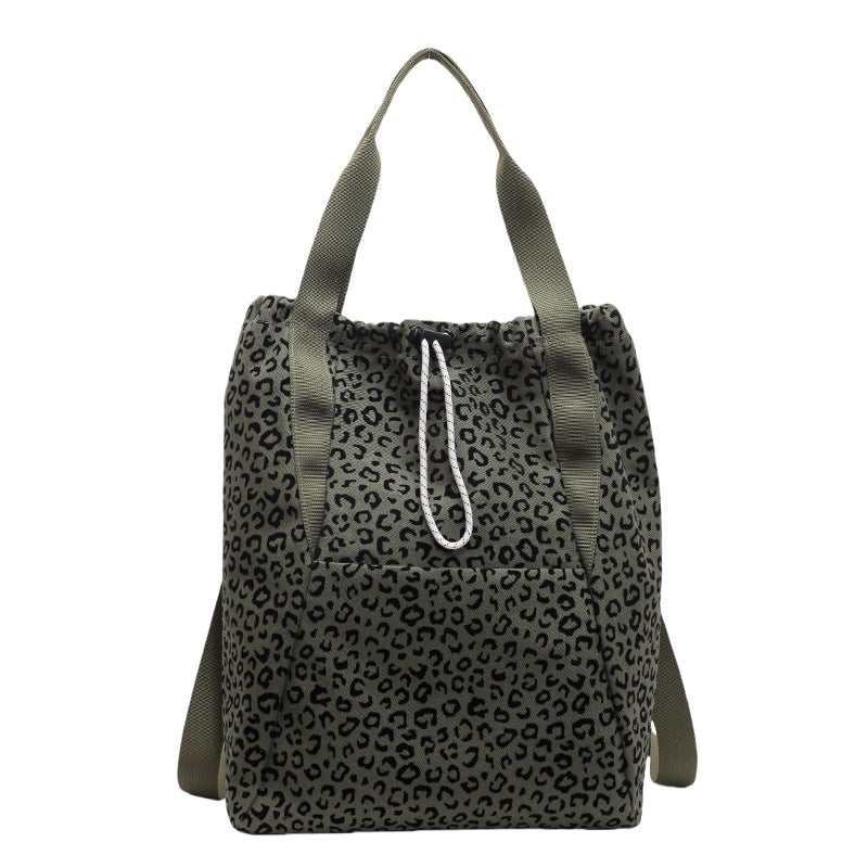 Large Capacity All-Match Portable Tote Bag Women'S Casual Commuting Leopard Print Fashionable Backpack - Image 1