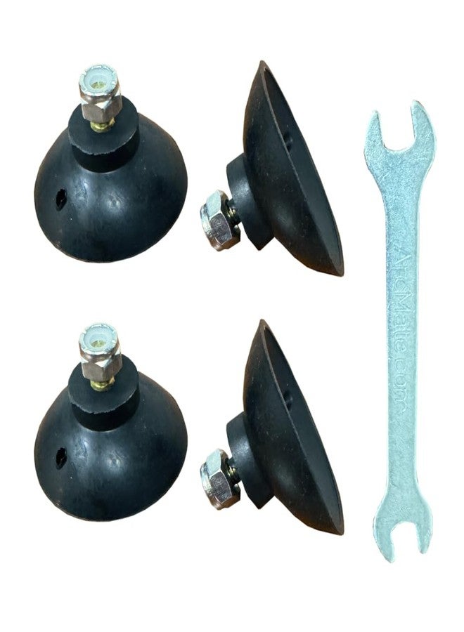 أركميت أكواب بديلة لأداة الإمساك ArcMate EZ Reacher - قطع غيار لإصلاح أطراف أداة الإمساك الخارجية - أكواب مطاطية مقاومة للأشعة فوق البنفسجية مع صواميل قفل، أسود، زوجان (4 أكواب) - Image 1