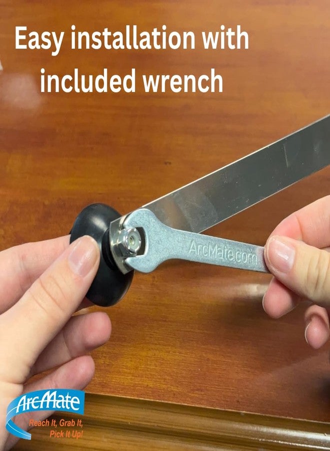 أركميت أكواب بديلة لأداة الإمساك ArcMate EZ Reacher - قطع غيار لإصلاح أطراف أداة الإمساك الخارجية - أكواب مطاطية مقاومة للأشعة فوق البنفسجية مع صواميل قفل، أسود، زوجان (4 أكواب) - Image 2