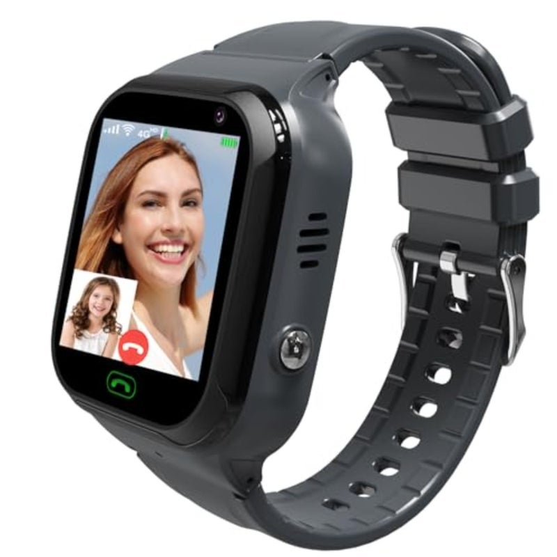 4G Smart Watch GPS Tracker, Boys Girls Smartwatches Phone Watch Video Call SOS Emergency Alarm Voice Chat Game and Touch Screen Tracking Smartwatch for Age 4-12 - Image 1
