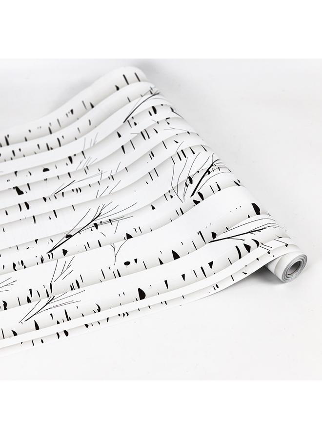 Bluejw Flower Wallpaper Self-adhesive Wood Grain Stickers Door Stickers Furniture Cabinet Moisture-proof Background Wall Stickers Bedroom Decoration - Image 5