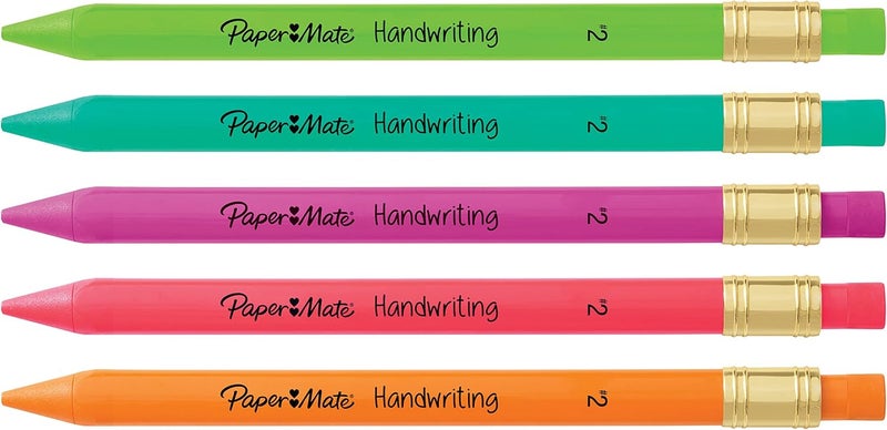 Papermate Handwriting Triangular Mechanical Pencil Set with Lead & Eraser Refills, 1.3mm, School Supplies, Office Supplies, Sketching Pencils, Drafting Pencil, Fun Barrel Colors, 8 Count (Pack of 2) - Image 5