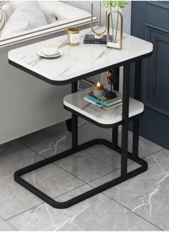 Sharpdo 2 Tier Square End Table Sofa Side Table Living Room Small Coffee Table  - Image 1