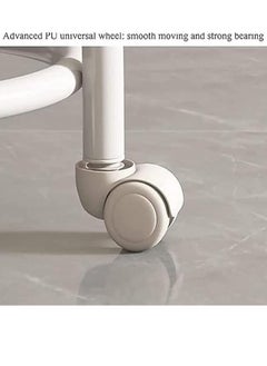 Beauenty Floor Low Stool With Wheel Strong Metal 360° Rotating With Back Rest  - Image 3