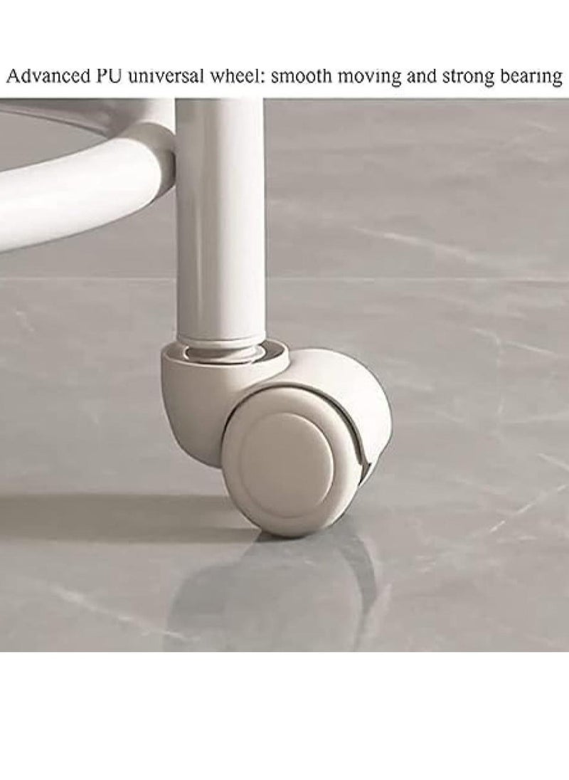 Beauenty Floor Low Stool With Wheel Strong Metal 360° Rotating With Back Rest  - Image 3