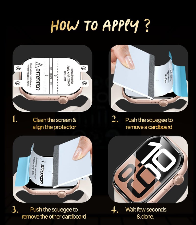 Lensarmor Compatible with Apple Watch Series 10/11 (42 mm) Screen Protector Film – Pack of 2 Ultra-Thin Acrylic Flexible iWatch Screen Guard, Scratch Resistant Protective Film for Apple Watch 42 mm - Image 2