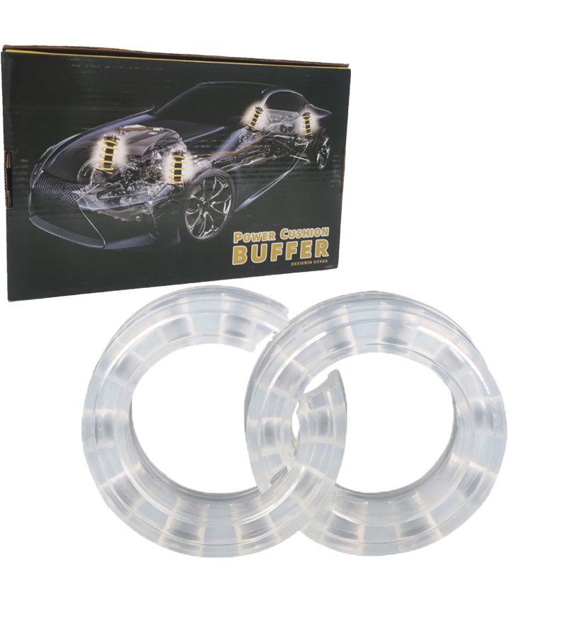 2 Pack Transparent Car Suspension Shock Absorber Rubber Bump Stop Bumper Protection Set - Image 1