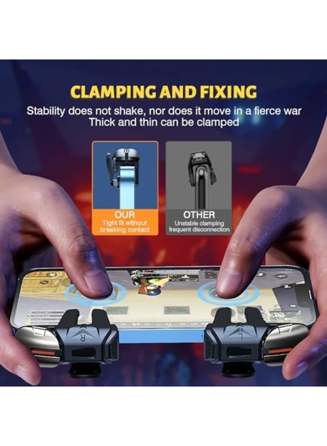 Excefore Game Trigger 2024 Upgrade Version Pubg Mobile Trigger Game Controller 6 Finger Trigger Sensitive Shoot Compatible With Iphone And Android Most Phones Support Cod Pubg Ros And More - Image 3