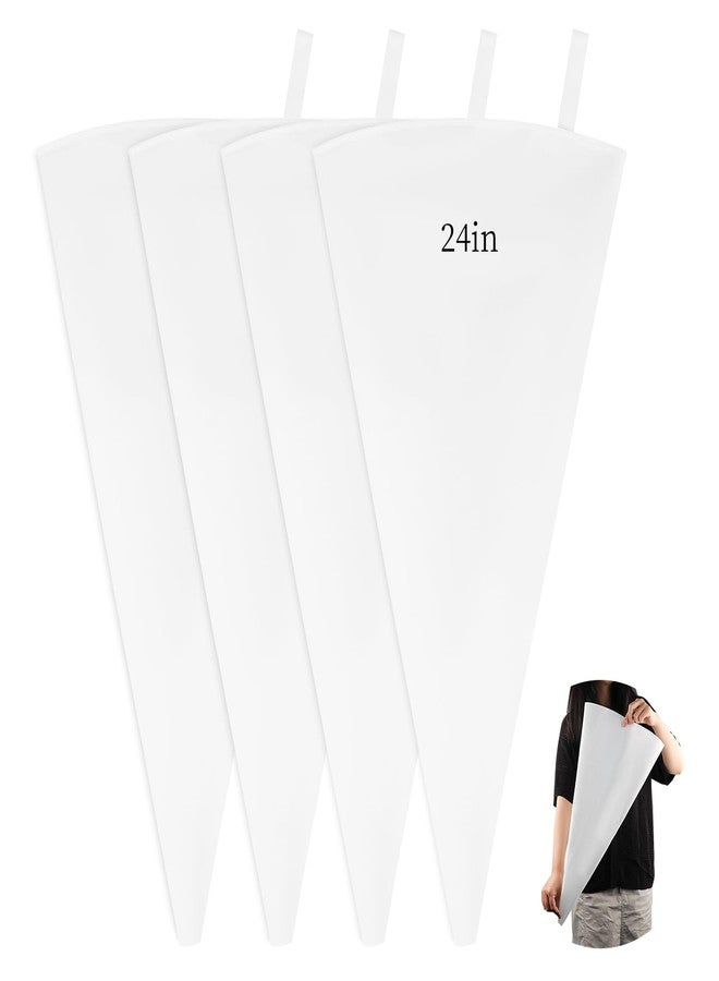 ARPOVIST 4 Pack 24 Inch Extra Large Reusable Piping Bags,Cotton Cloth Pastry Bags with Plastic Coating, Professional Tipless Icing Bags for Cake Decorating Cupcakes Cookies Desserts and Baking Supplies - Image 1