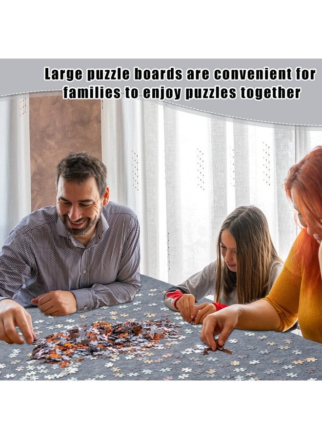 Sratte Sratte Jigsaw Puzzle Board with Dustproof Cover, Foldaway Felt Puzzle Board Portable Mat, Foldable Pad Storage, Non Slip Surface(45.7 x 30.7 Inch) - Image 4
