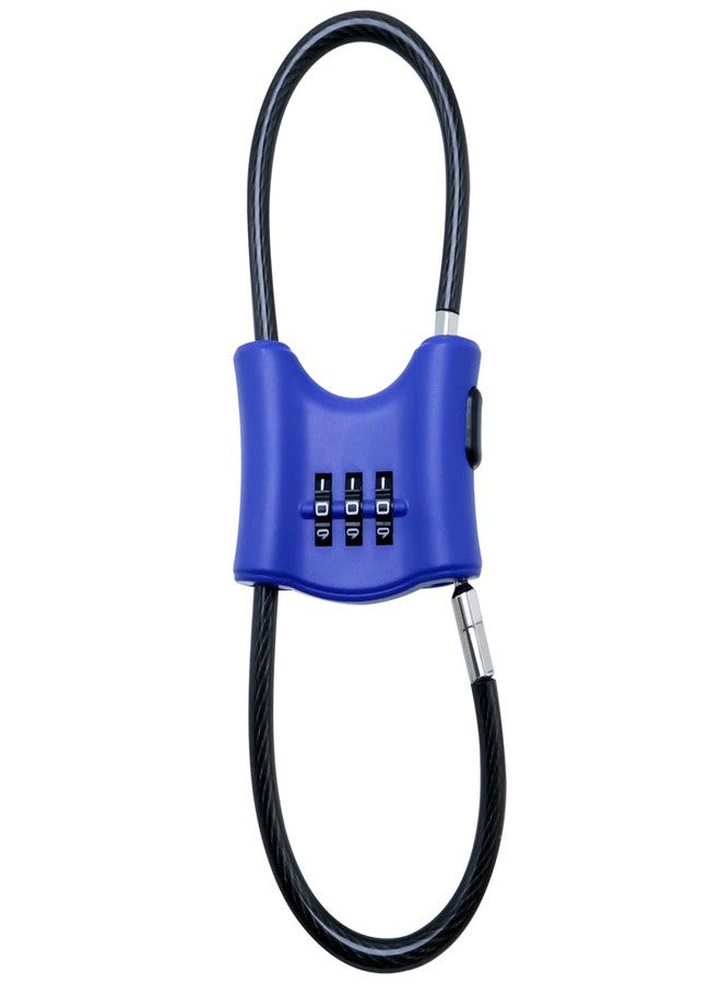 Bosvision 3-Digit Combination Lock with Braided Steel Cable - Secure Helmet, Backpack, Ski Gear, Luggage, Stroller - Dual Loop, Travel-Friendly Padlock - Image 1