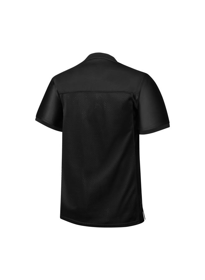 PRIMITAS Blank Football Jersey Mesh Athletic Football Shirt Practice Sports Uniform, Black, M - Image 3