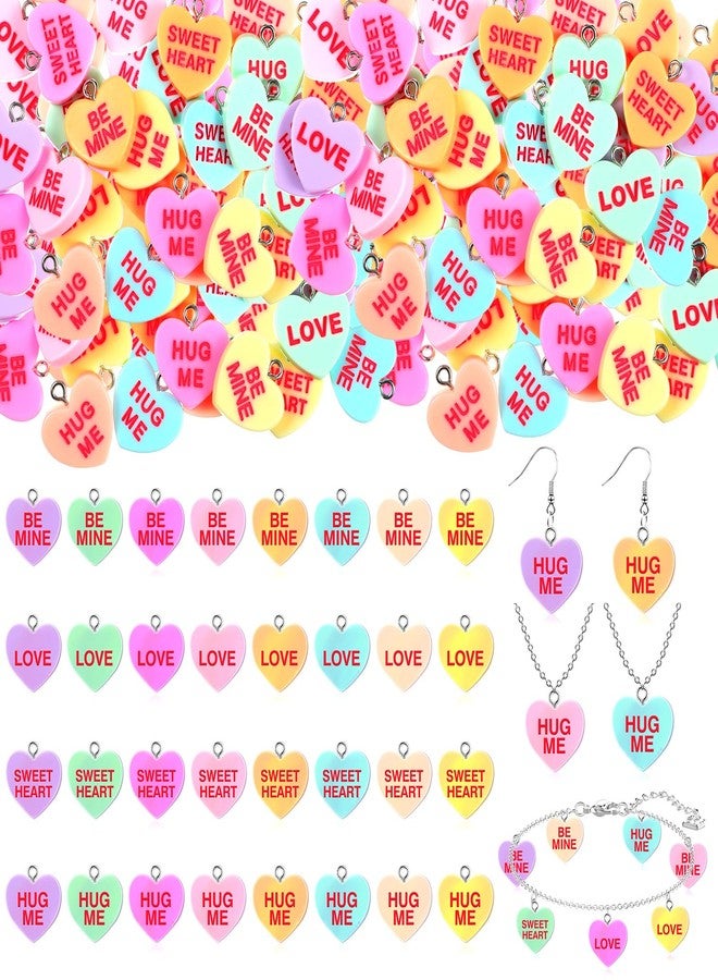 Highergo قلادات على شكل قلب من الراتنج من هايرجو، هدية مثالية للنساء والفتيات في عيد الحب، مناسبة لصنع المجوهرات والحرف اليدوية، مثل القلائد والأساور وسلاسل المفاتيح والأقراط، وهدايا العطلات (128 قطعة). - Image 1