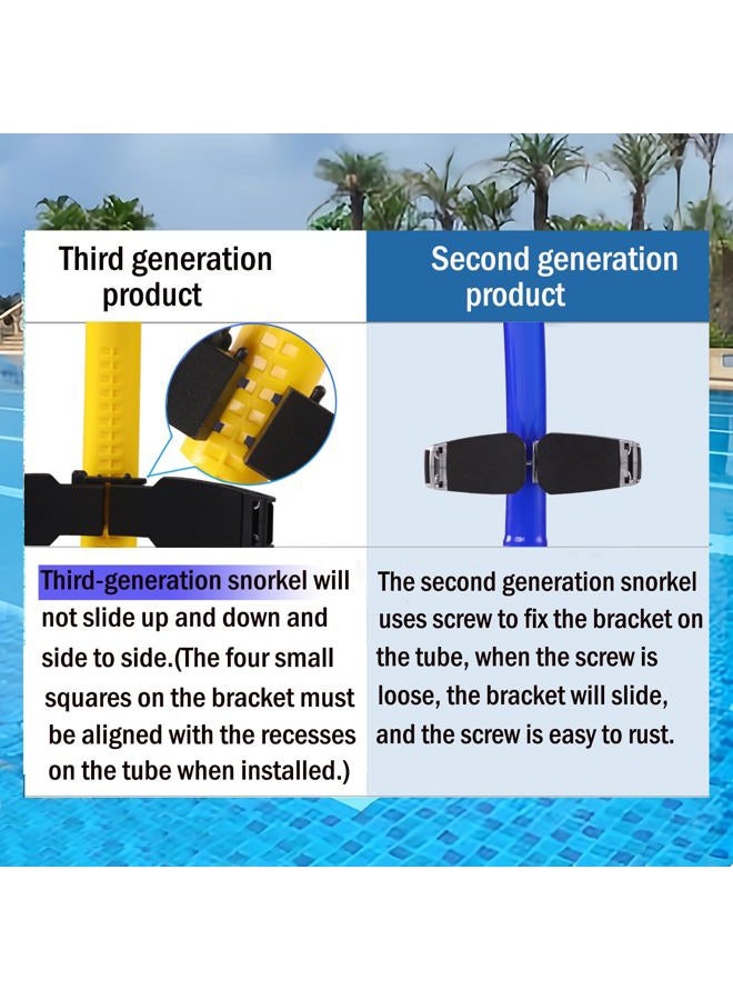 Focevi Swim Snorkel for Lap Swimming，No loud gurgling noise No hurt forehead No slip swimming Snorkeling Training for adult/kid/youth,swimmer snorkle center mount snorkel One-Way Purge Valve - Image 2