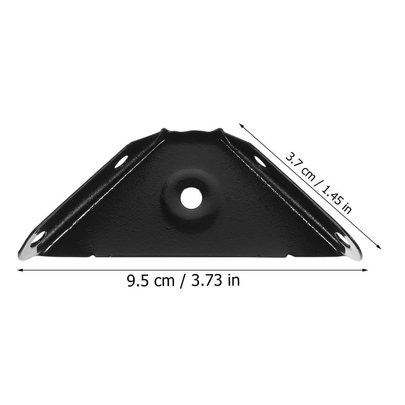 Black Metal Furniture Corner Braces 12pcs Heavy Duty Shelf Support Brackets - Image 3