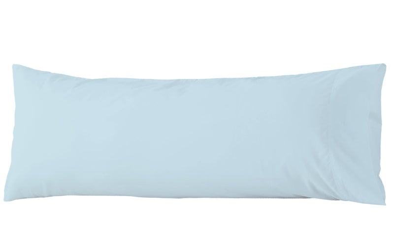WhatsBedding Body Pillow Cover Cotton Fabric, Long Pillowcase Breathable & Skin-Friendly, Envelope Closure - Light Blue (20x54 inch) - Image 1