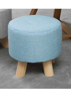 LINGWEI Round Footrest Ottoman Stool Pouffe Chair Change Shoe Bench Feet Rest Fabric Padded Seat  - Image 1
