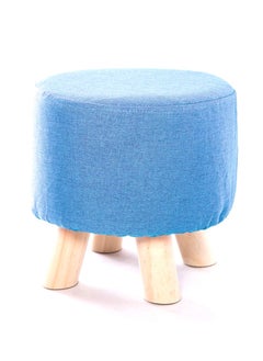LINGWEI Round Footrest Ottoman Stool Pouffe Chair Change Shoe Bench Feet Rest Fabric Padded Seat  - Image 2