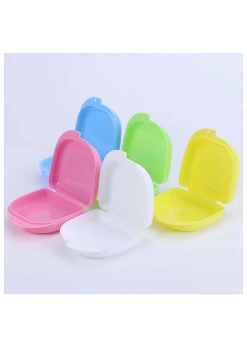 5 Orthodontic Retainer Storage Boxes, Orthodontic Retainer Boxes, Clear Orthodontic Retainer Storage Boxes, Plastic Denture Boxes, Denture Protective Boxes, Retainer Guard, Orthodontic Triangle Protector, Night Guard Boxes, Night Guard Boxes, Orthodontic Retainer Case, Retainer Storage Box for Retaining Teeth After Braces, Retainer Case, Night Guard Storage Boxes, Orthodontic Container Boxes, Orthodontic Bracket Storage Box, Portable Box for Removable Dentures, Retainer and Night Guard, Portable Retainer Bag, Travel Friendly and Retainer Protection Boxes with Ventilation Holes and Easy to Clean, Denture Storage Boxes - Color (Blue, Yellow, Pink, White and Green) - Image 5