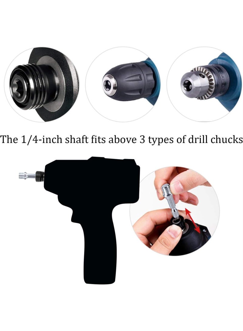 Drill Brush Attachments Set, Black, Scrub Pads & Sponge, Power Scrubber Brush with Extend Long Attachment All Purpose Clean for Grout, Tiles, Sinks,Bathtub, Bathroom - Image 2
