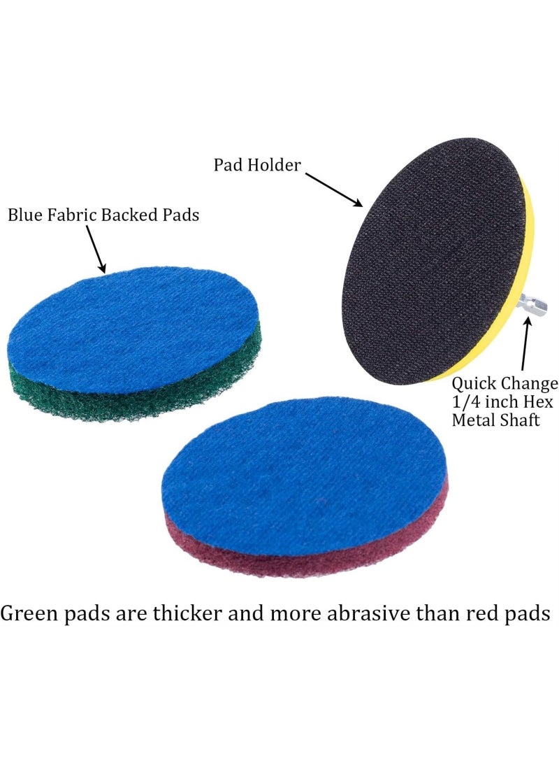 Drill Brush Attachments Set, Black, Scrub Pads & Sponge, Power Scrubber Brush with Extend Long Attachment All Purpose Clean for Grout, Tiles, Sinks,Bathtub, Bathroom - Image 4