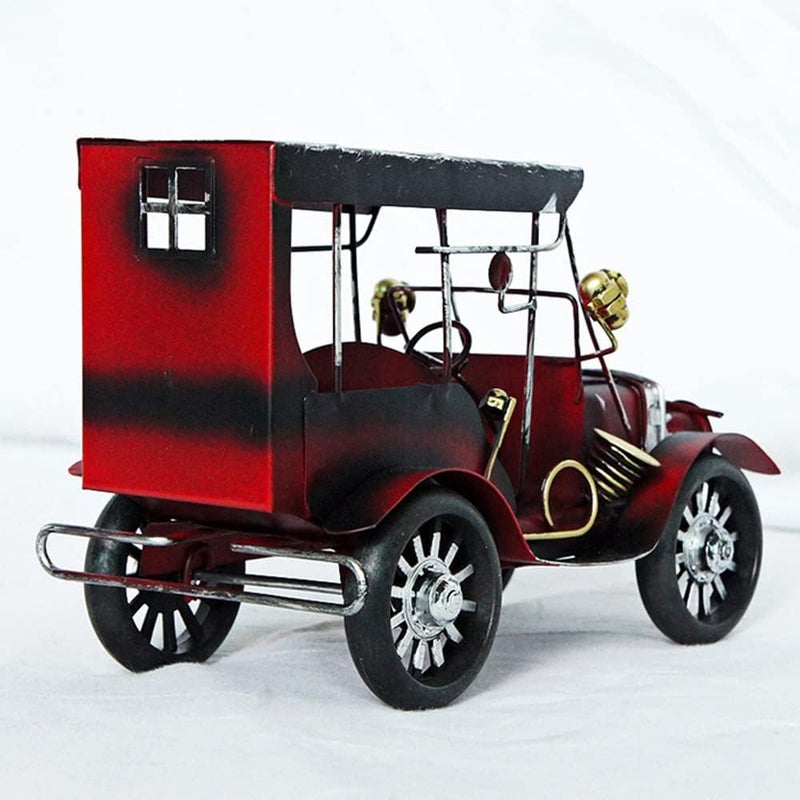 klarako Vintage Metal Car Model,Classic Cars Sculpture Antique Collectible Miniature Car Ornament Home Decor Office Desktop Bookshelf Decoration Handmade Craft - Image 3