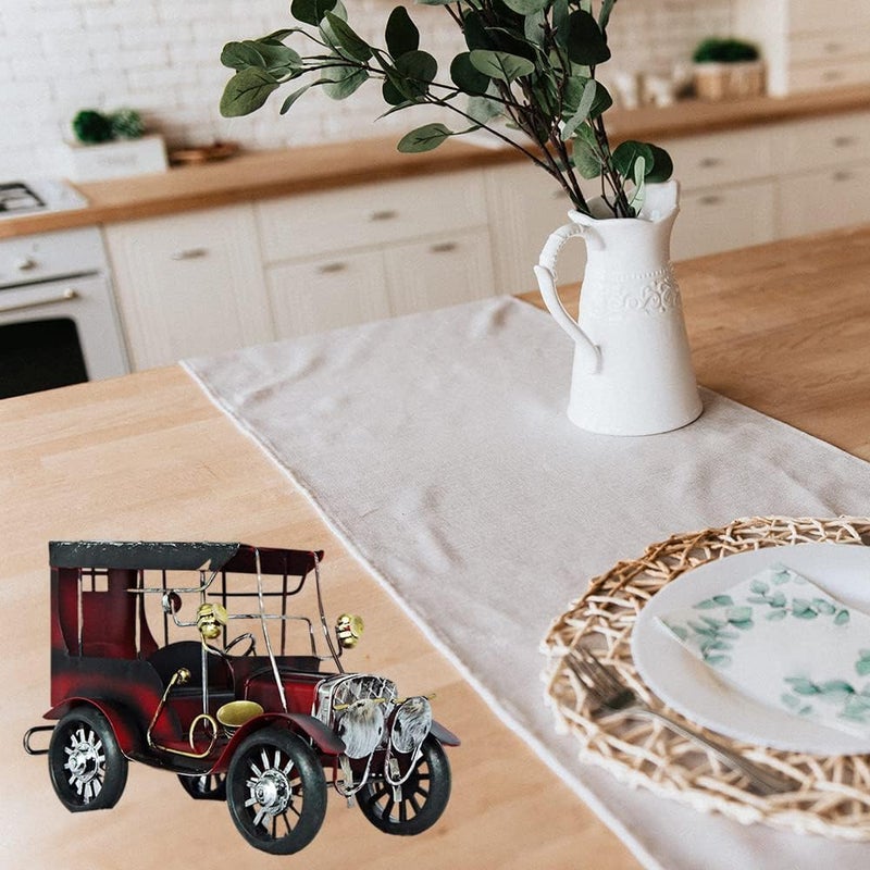 klarako Vintage Metal Car Model,Classic Cars Sculpture Antique Collectible Miniature Car Ornament Home Decor Office Desktop Bookshelf Decoration Handmade Craft - Image 5