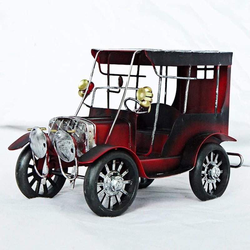 klarako Vintage Metal Car Model,Classic Cars Sculpture Antique Collectible Miniature Car Ornament Home Decor Office Desktop Bookshelf Decoration Handmade Craft - Image 4