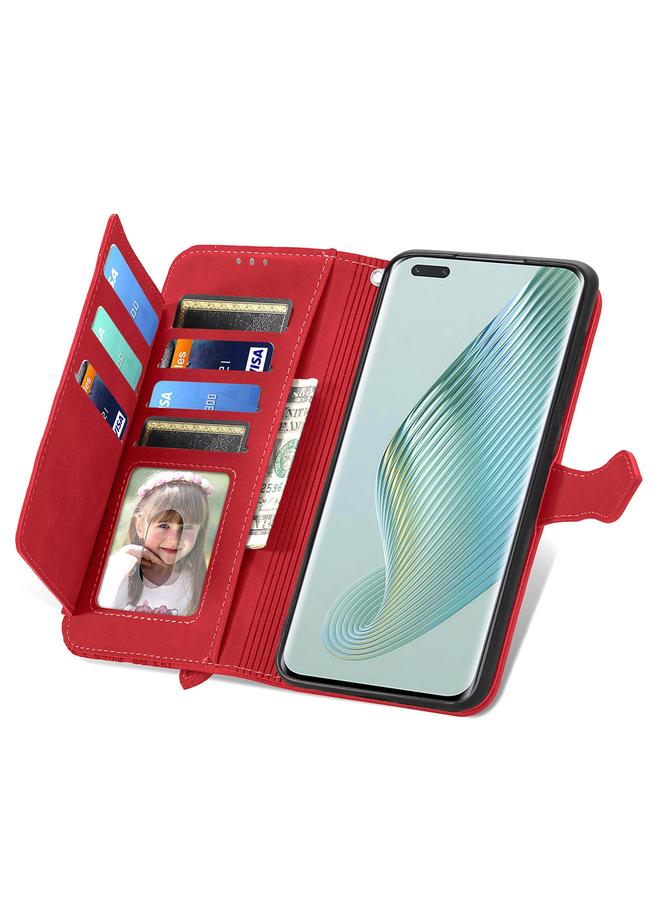 S-TOP Case For Honor Magic5 Pro Embossed Flower Zipper Leather Phone Case - Image 4