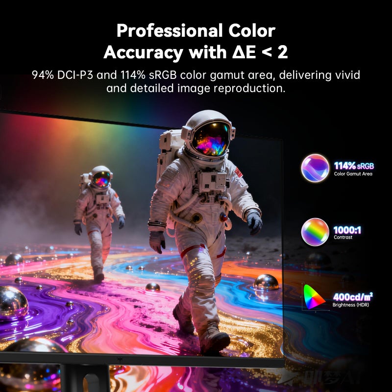 KTC 24.5 Inch 240Hz Gaming Monitor, FHD 1080p Fast IPS Computer Monitor, 1ms with Adaptive-Sync, HDR400, HDMI x2, DPx1, VESA Mount, Tilt/Pivot/Height Adjustment, H25T7-3 - Image 4