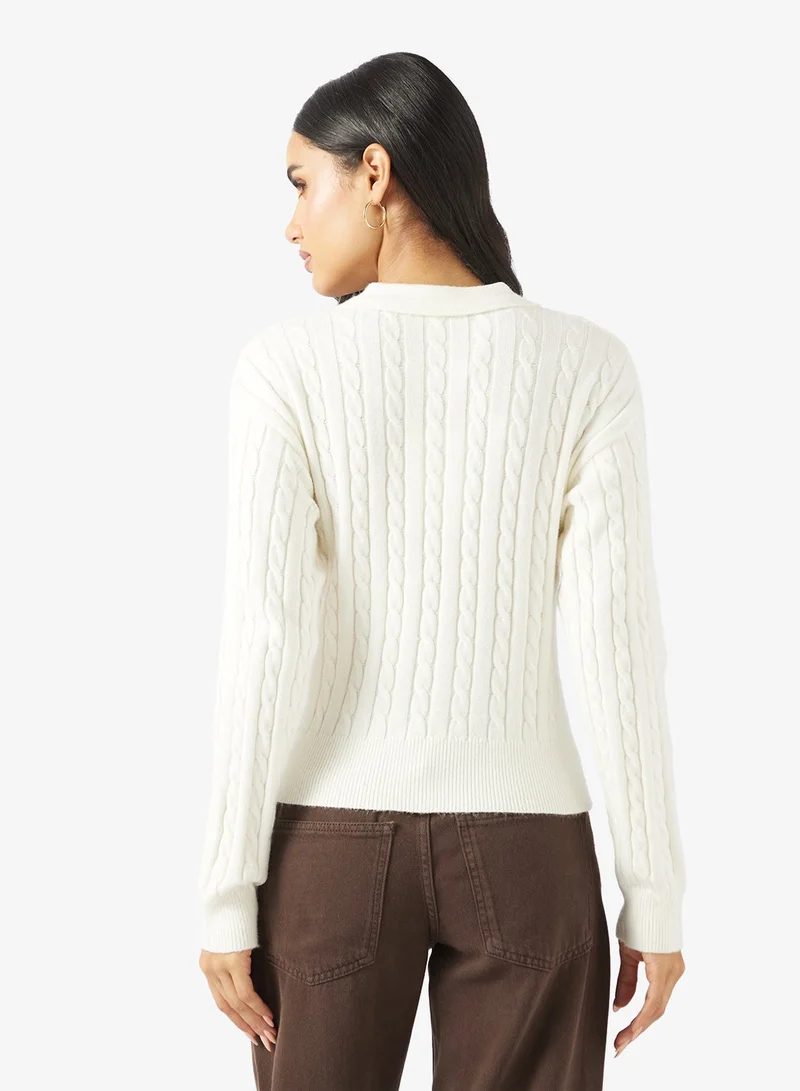 اونلي كنزة بولو بأكمام طويلة من أونلكاتيا