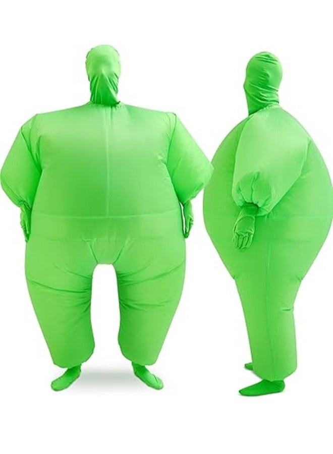 Green Full Body Suit Inflatable One Size Cosplay Costume Fancy Fun Dress for New Year Party Birthday Events National Day (3 Pieces) - Image 5