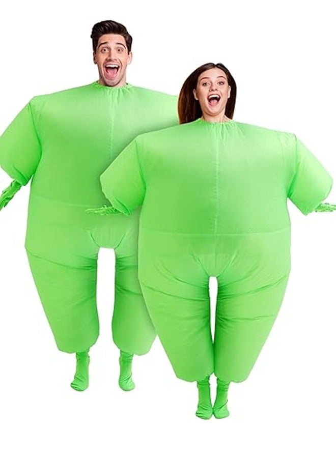 Green Full Body Suit Inflatable One Size Cosplay Costume Fancy Fun Dress for New Year Party Birthday Events National Day (3 Pieces) - Image 4