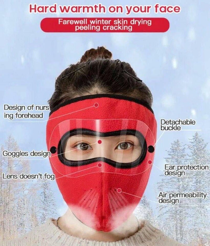 La Neelja Face Mask Windproof Full Face Mask Anti Fog Removable Eye Protection Screen Summer Keep Warm for Women and Men 1Pcs - Image 3