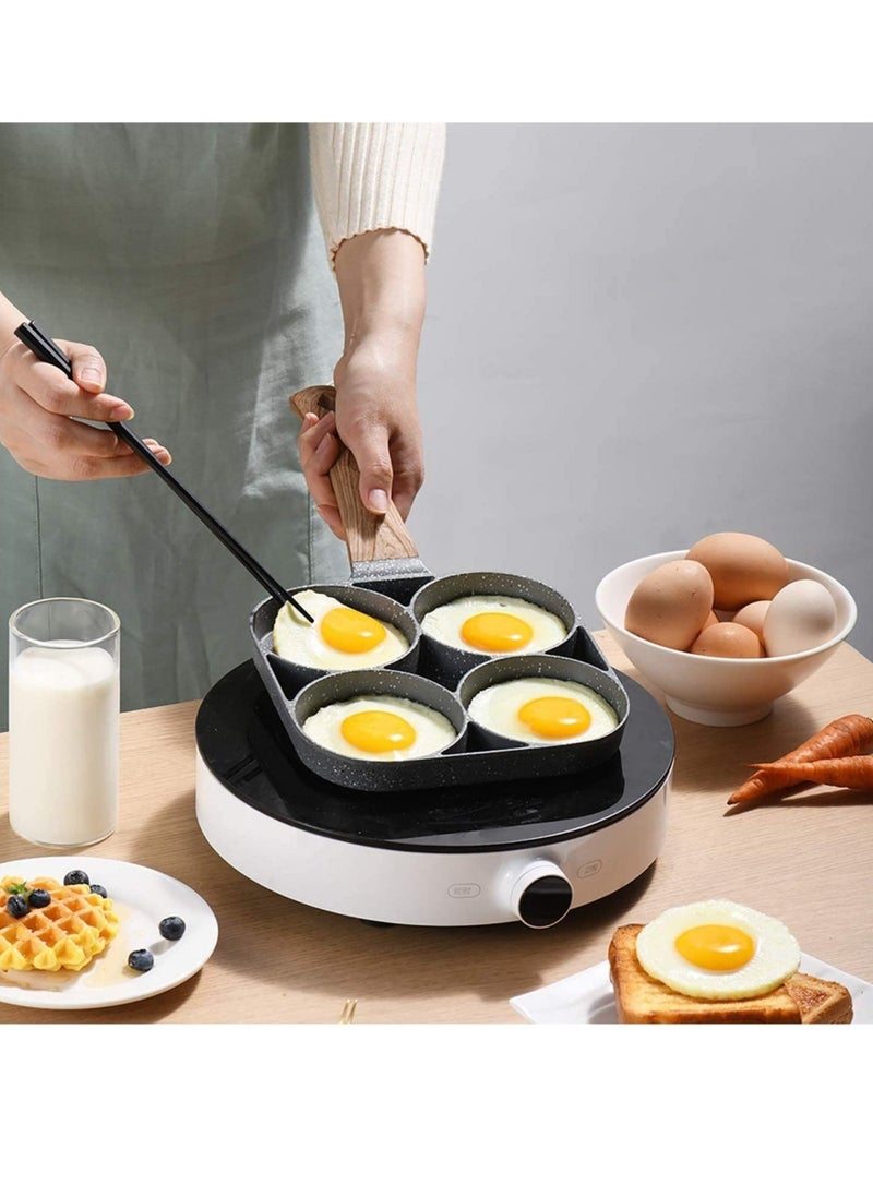 Generic - Egg Cooker Frying Pan, 4-Cups Non-Stick Cookware Aluminium Alloy Fried Egg Cooker,Pancake,Omelette Pan - Image 1