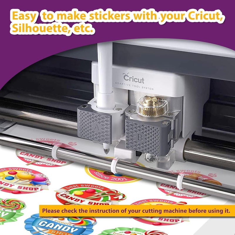 HADI A4 White Matte Vinyl Sticker Paper-Printable 20 Sheets Self Adhesive Labels- WaterProof, Premium Vinyl Sticker, Brilliant Color-Digital Label- Multi use A4 size -Tear Resistant-Inkjet & Laser Printer - Image 4
