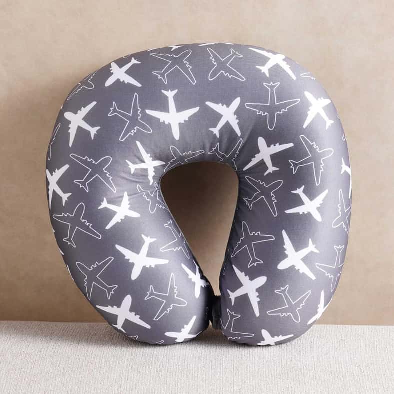 Pan Home Aero Microbeads Neck Pillow 30x30x9cm - Grey - Image 4