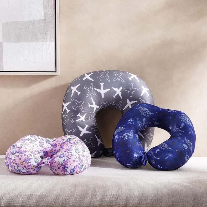 Pan Home Aero Microbeads Neck Pillow 30x30x9cm - Grey - Image 3