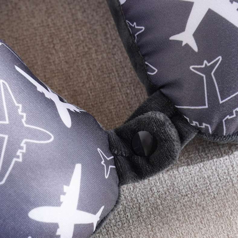 Pan Home Aero Microbeads Neck Pillow 30x30x9cm - Grey - 161AIC9903463 - Image 2
