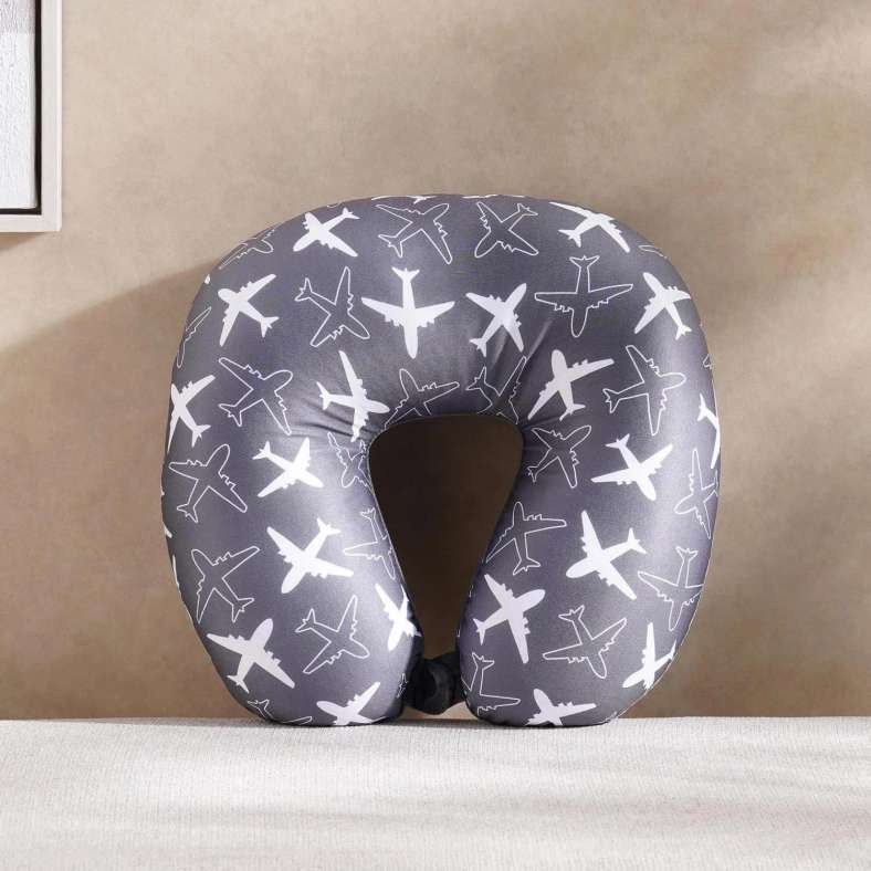 Pan Home Aero Microbeads Neck Pillow 30x30x9cm - Grey - 161AIC9903463 - Image 1